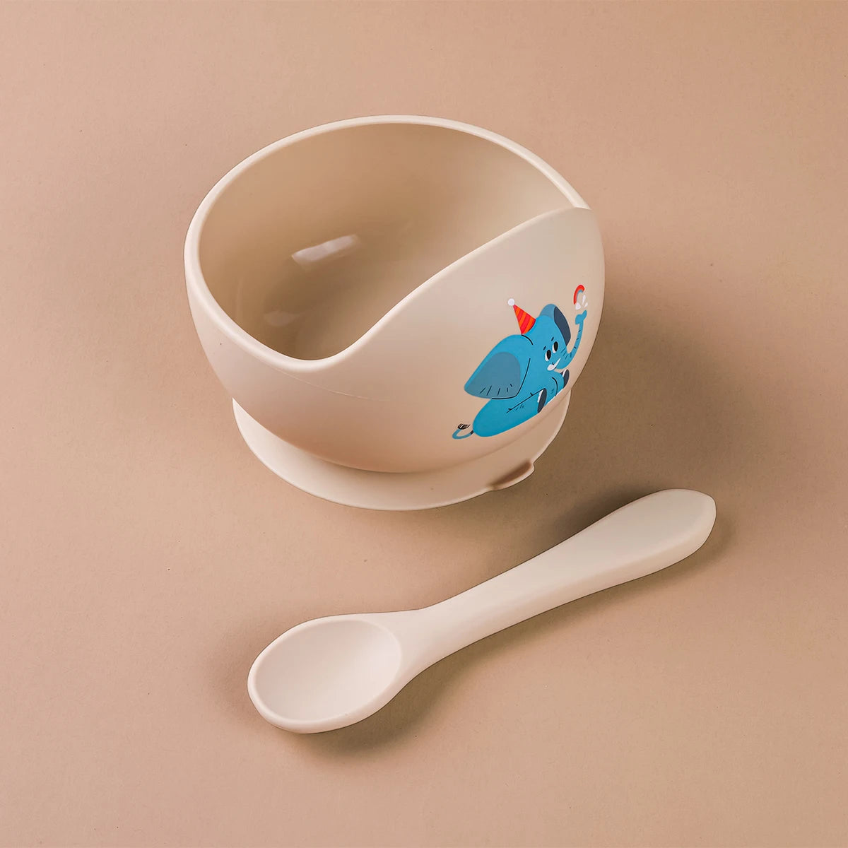 Conjunto de 2 peças de loiça de silicone para alimentação de bebés