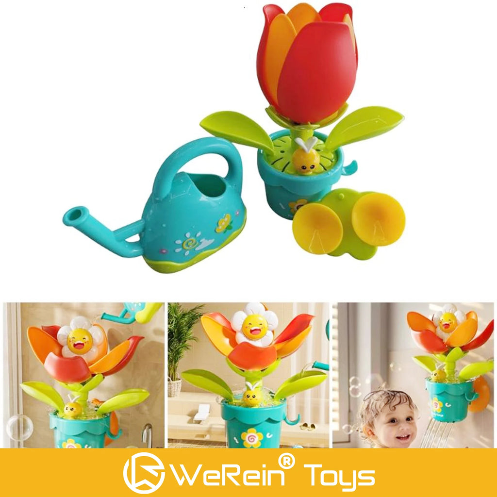 Suction Cup Bath Toy Sunflower Watering Multi-Purpose Play Mode Fun for Babies&Kids Best Gifts