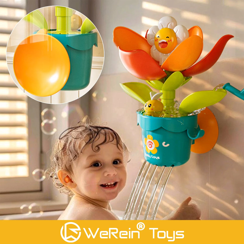 Suction Cup Bath Toy Sunflower Watering Multi-Purpose Play Mode Fun for Babies&Kids Best Gifts