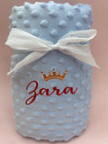 Personalized Baby Blanket Custom Name Embroidery Cute Patterns Soft Swaddle Stroller Newborn Baby Shower Gift