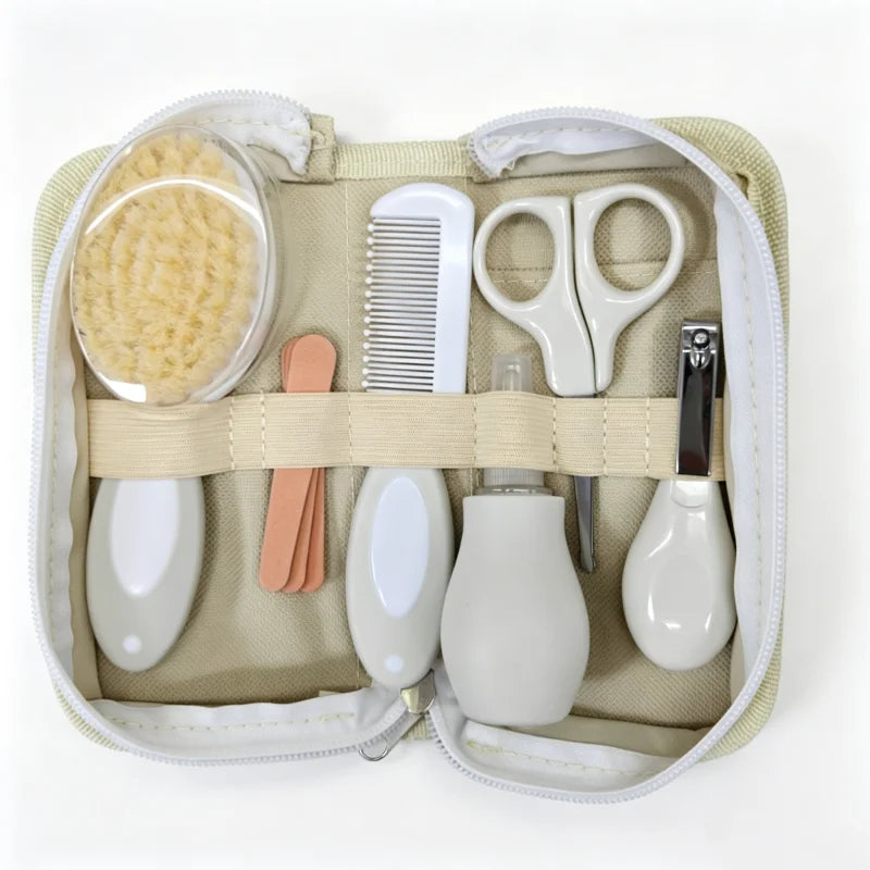 Baby Care Kit Six-Piece Baby Nasal Inhaler Nail Clipper Brush File Comb Scissors Set Daily Cleaning and Care Accessories for Bab