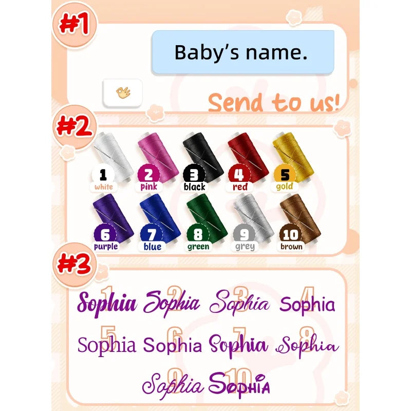 Personalized Baby Blanket Custom Name Embroidery Cute Patterns Soft Swaddle Stroller Newborn Baby Shower Gift