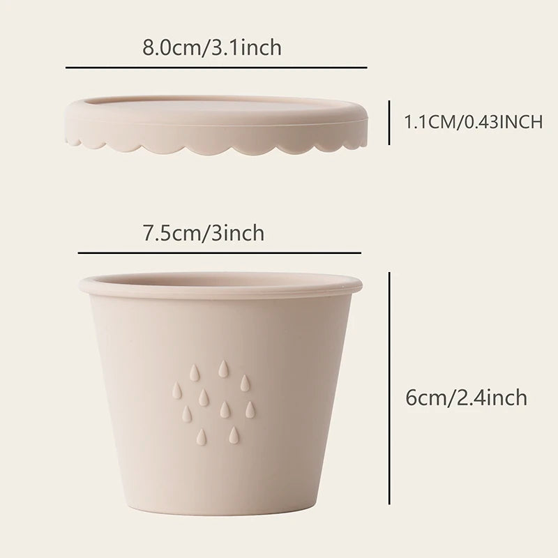 3 Pack Silicone Baby Food Storage Containers, 4 oz Reusable Small Snack Containers Freezer Storage with Airtight Lids Leak Proof