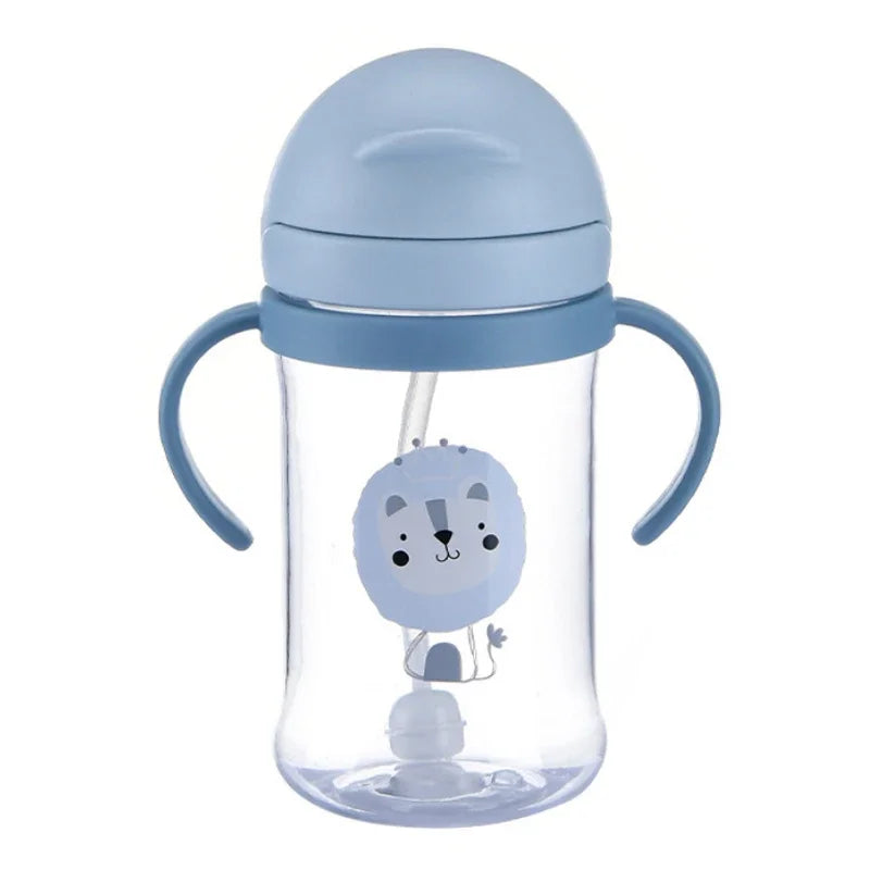 250/350ml Baby Feeding Cup with Straw Children Learn Feeding Drinking Bottle Kids Training Cup with Straw