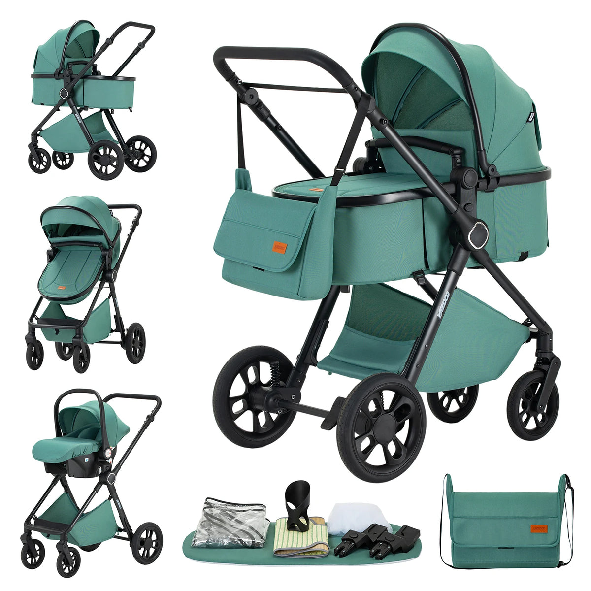 Baby stroller 3 in1,four wheel stroller,2 in 1 baby car,Lightweight strollers,Mutifunction Strollers,baby carriage,Poussette