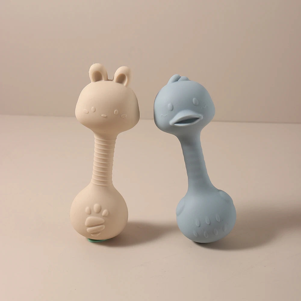 Chocalho e Mordedor Silicone para Bebé