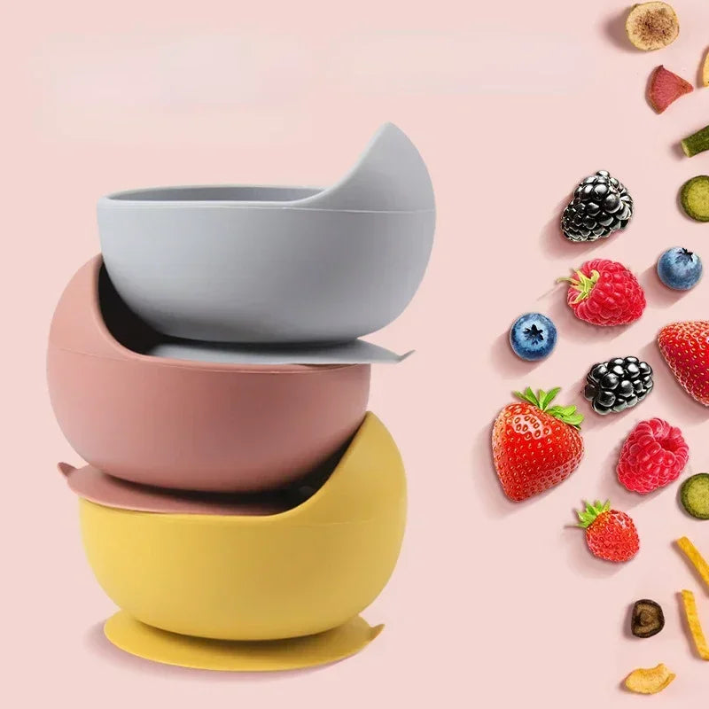 Conjunto de Refeição em Silicone Alimentar para Bebés e Crianças