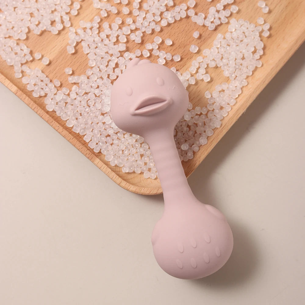 Chocalho e Mordedor Silicone para Bebé