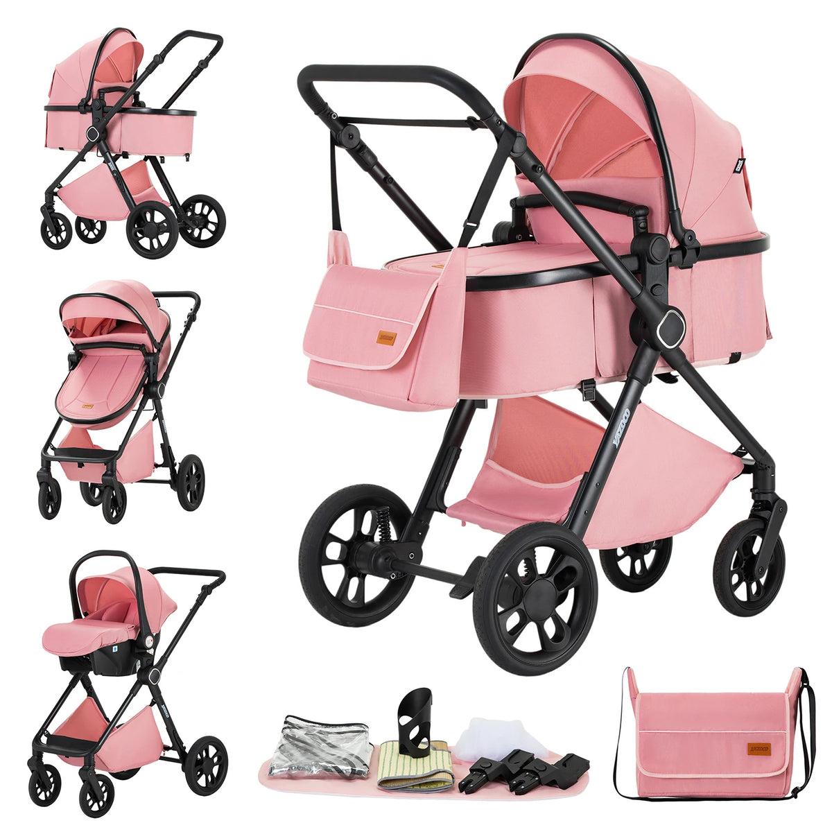 Baby stroller 3 in1,four wheel stroller,2 in 1 baby car,Lightweight strollers,Mutifunction Strollers,baby carriage,Poussette