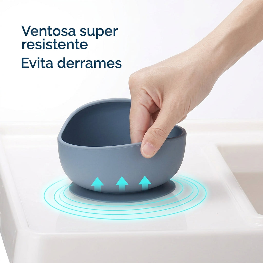 Conjunto de Refeição em Silicone Alimentar para Bebés e Crianças