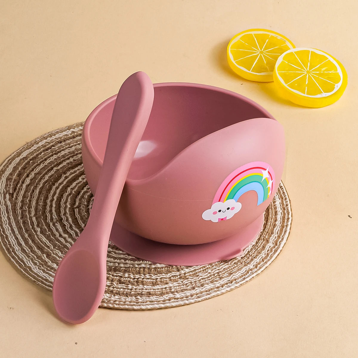 Conjunto de 2 peças de loiça de silicone para alimentação de bebés