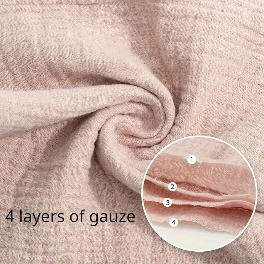 5PCS Soft & Breathable 4-Layer Gauze Baby Burp Cloths - Instant Absorbing Drool Bibs, Burp Pads for Infants  9.8" × 9.8"