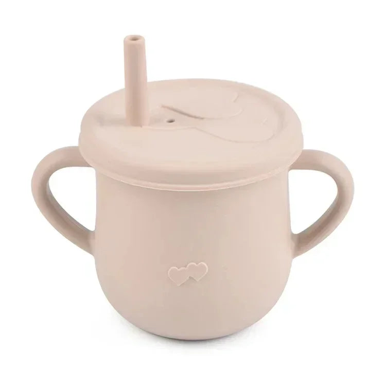BPA Free Kids Silicone Food Storage Box Solid Color Baby Snack Cup Portable Children Snacks Container With Lid