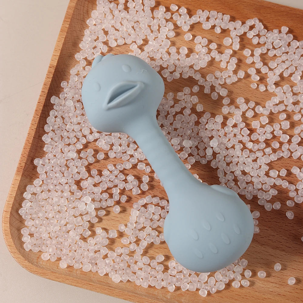 Chocalho e Mordedor Silicone para Bebé