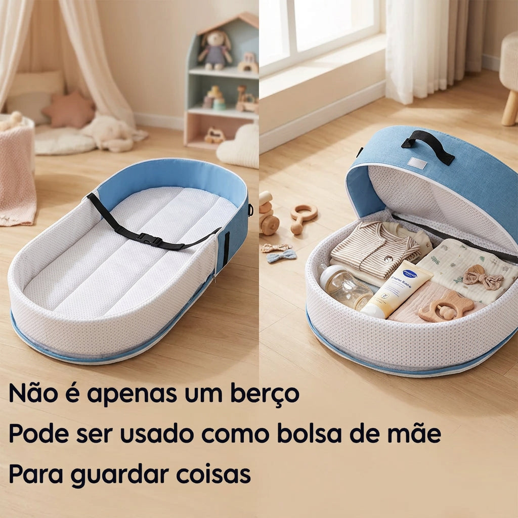 Berço para bebé portátil e dobrável