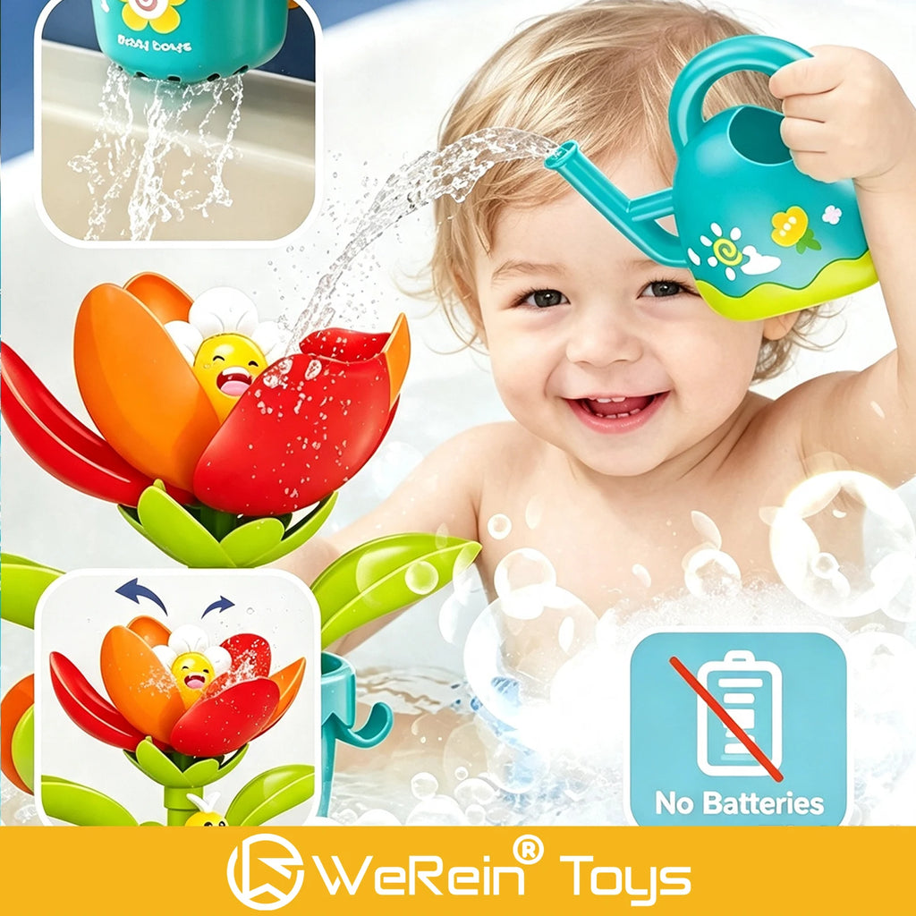Suction Cup Bath Toy Sunflower Watering Multi-Purpose Play Mode Fun for Babies&Kids Best Gifts