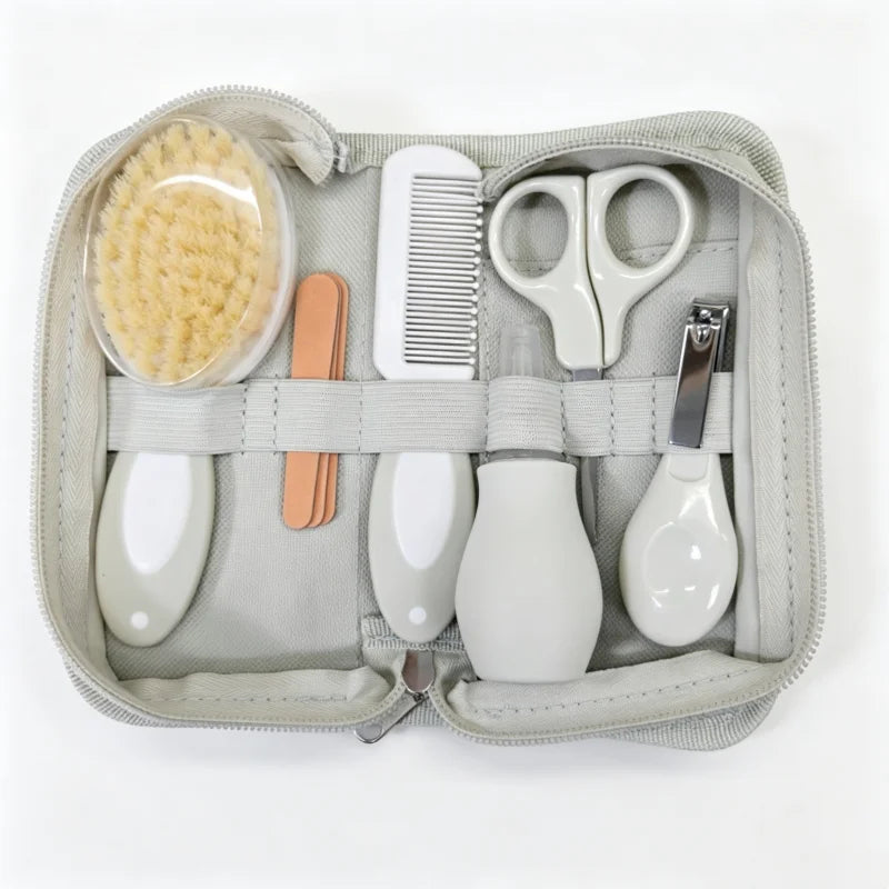 Baby Care Kit Six-Piece Baby Nasal Inhaler Nail Clipper Brush File Comb Scissors Set Daily Cleaning and Care Accessories for Bab